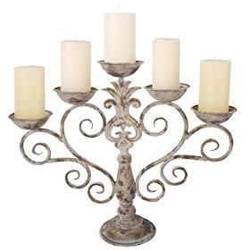 Aged Metal Candelabra AM11