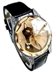 Womens Ladies Beautiful Pretty Cute Elegant Fashion Black Kitty Cat Bracelet Wrist Watch 3 Colors in store