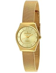 Peugeot Womens 7012G Gold-tone Mesh Bracelet Watch