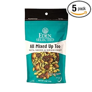 Eden All Mixed Up Too, Nuts Seeds and Dried Fruit, 4-Ounce Pouch (Pack of 5) by Eden