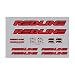 REDLINE Complete BMX Frame Decal Set Red.