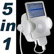 5 In 1 Universal Apple iPod Player Multi-Function - Fm Transmitter- Cradle - Holder - Charger - Usb Charger
