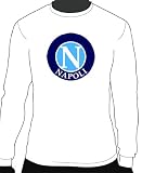 S.S.C. Napoli Basic Logo Long Sleeve Tee, Youth Medium - White