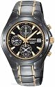 Seiko Men's Titanium Chronograph Gold-Tone Accented Watch #SND641