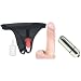 Doc Johnson Vac-U-Lock Ultra Harness 2 and Plug with 8" Realistic Dong Adult Sex Toy Kit