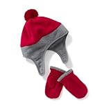 オールドネイビー OLD NAVY/ パフォーマンスフリースハット&ミトンセット ロビーレッド 小物 M(2歳～3歳)【並行輸入】