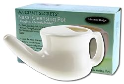 Ancient Secrets Ceramic Nasal Cleansing Pot, 1 Neti Pot