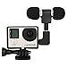ALEMON Dual Channel Stereo Condenser Microphone with Frame Mount Housing & Thumb Screw Wrench for GoPro Hero 3/3+/4