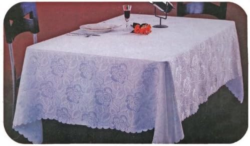 Home Products TABLECLOTH-D-108 60 in. x 108 in. Damask Jacquard Tablecloth