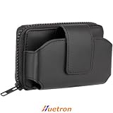 Horizontal BIG ZIP Wallet Pouch Case with Fixed Belt Clip and Loop for Htc 5800 Fusion 8100 8125 K-jam Mda P4300 Wizard Tytn 8525 Jasjam Hermes Kyocera K612 Strobe Switchback Nokia 2660 2760 6015i 6016i 6019i Palm Centro 690 Treo 600 650 680 700p 700w 700wx 750 755p Pantech Ocean Blackberry 7100i 7130e Samsung I730 I830 830w Utstarcom G'zone Type-s Ppc-6700 Xv-6700 HTC Apache