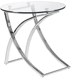 Talisa Side Table (Clear/Chrome) (20H x 20W x 20D)