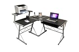 Corner Computer Office Desk in Black