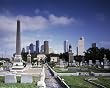 Houston Cityscape from Beth Israel Cemetery Photograph - Beautiful 16x20-inch Photographic Print by Carol M. Highsmith