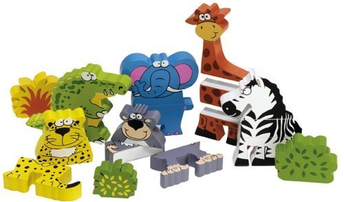 Childrens Toyshop  Toys : Magnetic Wooden Animags - Wild Animals