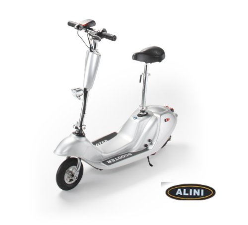 Childrens Toyshop  Toys : ALINI ELECTRIC SCOOTER 200 WATT IN SILVER