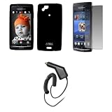 EMPIRE Black Silicone Skin Case Cover + Screen Protector + Car Charger (CLA) for Sony Ericsson Xperia ARC X12 41MDk7XqqIL. SL160 EMPIRE Black Silicone Skin Case Cover + Screen Protector + Car Charger (CLA) for Sony Ericsson Xperia ARC X12