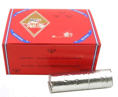 Three Kings 40mm schnellzündende Kohle - 100er Pack