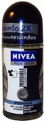 NIVEA Deo For Men Invisible For Black &amp; White Roll on 50ml Product Thailand