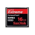 SanDisk 16GB Extreme CF Compact Flash Cards 60MBS - Retail Pack