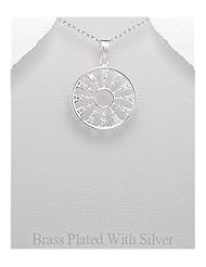 CZ Pendant Necklace In Brass