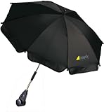 Hauck 558089 – Sonnenschirm für Kinderwagen, Farbe Deluxe schwarz