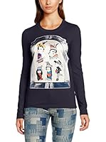 Love Moschino Camiseta Manga Larga (Azul Marino)