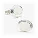 Oval Step Silver Cufflinks