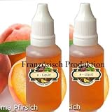 Nachfüll Fluid Liquid 20ml für die elektrische Zigarette mit Pfirsich(Französisch Production) Zum Nachfüllen von Depots für elektrische Zigaretten, Zigarren und Pfeifen 0,0mg Nikotin