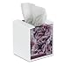 TrippNT 50760 PVC Wall-Mountable Kleenex Box Holder with Tape for Cube Box, 5" Width x 5" Height x 5" Depth