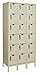 Hallowell UEL3228-6A-PT DigiTech Electronic Locker, 36" Width x 12" Depth x 78" Height, 6-Tier, 3-Wide, Assembled, 729 Parchment