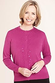 Classic Collection Cashmilon Square Embroidered Cardigan