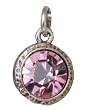 Beaucoup Designs Pink Tourmaline Swarovski Crystal Birthstone Charm - October