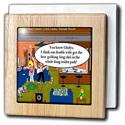 Trailer Park Feng Shei - 6 Inch Tile Napkin Holder Trailer Park Feng Shei - 6 Inch Tile Napkin Holder
