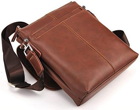 Man Brown Shoulder Bag Handbag Laptop Bags Composite Leather Casual Bag