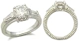 1.5 Antique Style Cz Engagement Ring