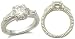 1.5 Antique Style Cz Engagement Ring