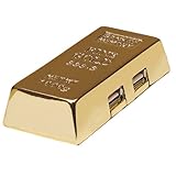 Manhattan 4-Port Gold Bar Hi-Speed USB Hub - Gold Color (161541)