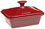 Bijou by Le Creuset Premium Stoneware 28-ounce Terrine, Ruby