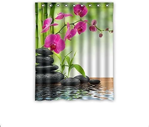Tall Switch Shading Blackout Thermal Insulation window Curtains/drape/panels/treatment Custom Beautiful lovely ston orchid spa pink bamboo flower window window Curtain - Piece 52"W x 84"L