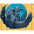 Mystical Gothic Medieval Dragon statue Snow Globe statue sculpture new (digital angel decor)