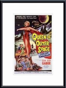 Cover image : Queen of Outer Space, Art Poster with Metal Frame, poster size: 11