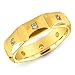14K Yellow Gold Square Shape Diamond Accented Ring