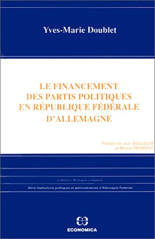 Le financement des partis politiques en République fédérale d'Allemagne