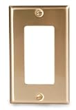 Review Leviton  / Leviton SINGLE-GANG DECORA-STYLE TRIM PLATE - BRUSHED BRASS - 81401