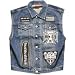 Search : Black Label Society Heavy Metal Rock Band Group Brewtality Adult Blue Denim Vest