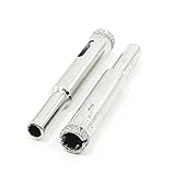 uxcell ガラスホールソウ　ホールソーカッター　2個入り　メタル　ダイヤモンド粒子　シルバートーン