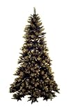 6.5' Pre-Lit Black & Gold Artificial Christmas Tree - Clear Lights