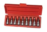 TEKTON 1360 3/8-Inch Drive Hex Bit Socket Set, SAE, 10-Piece