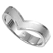 Sterling Silver Ring - Rhodium Plated 4mm Band Width and 8mm Face Height Satin Finish in Sizes: 4-9