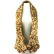 Winter Faux Fake Fuzzy Animal Fur Scarf Neckwarmer with Paw Gloves Mittens Leopard